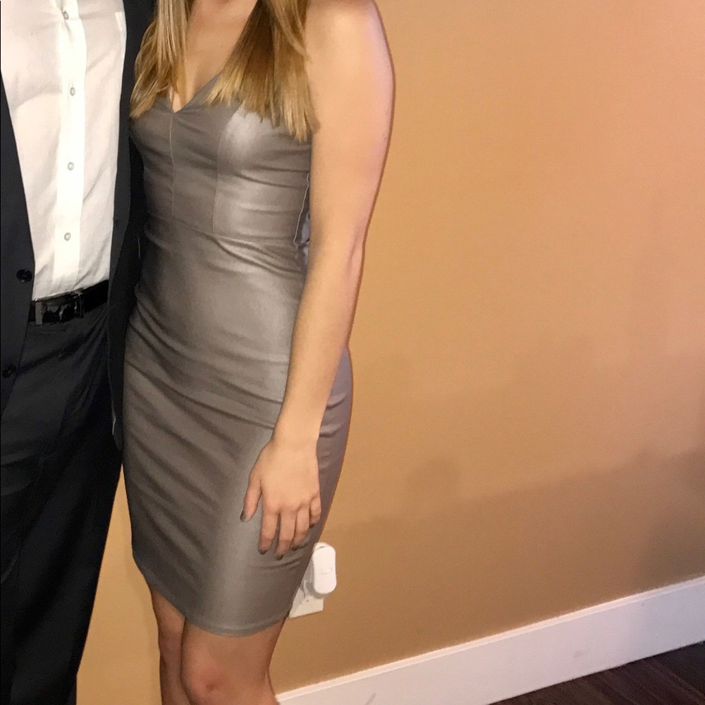 Metallic bodycon dress